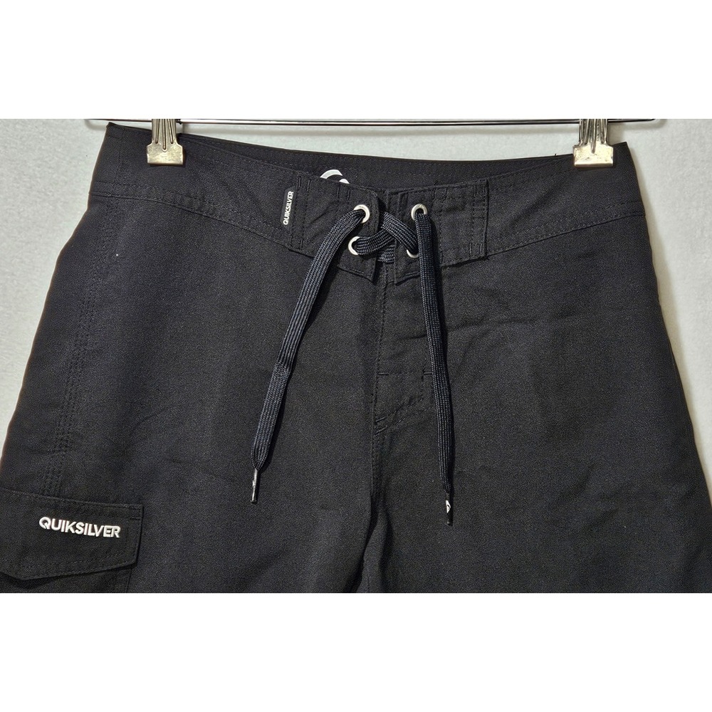 Quicksilver Board Shorts Boy's Size 25-10, Black, Pocket, No Liner, c. 2015, NWT - Picture 9 of 10